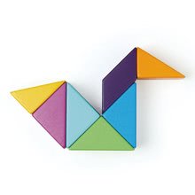 Fa építőjátékok Tender Leaf - Fa mágneses építőjáték Designer Magblocs Tender Leaf Toys 8 háromszög alakzat zsákban_7