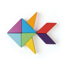 Drewniane układanki Tender Leaf  - Drewniana magnetyczna konstrukcja Designer Magblocs Tender Leaf Toys 8 trójkątnych kształtów w kieszeni_10