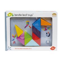 Jocuri de construit din lemn Tender Leaf - Joc de construit magnetic din lemn Designer Magblocs Tender Leaf Toys 8 forme geometrice triunghi în sac_11