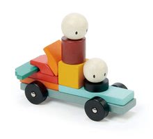 Holzbausätze Tender Leaf  - Magnetbaukasten aus Holz Racing Magblocs Tender Leaf Toys 14 Autowürfel in der Tasche_0