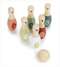 Kegljanje - Leseni keglji s kroglo Birdie Skittles Tender Leaf Toys 6 delov v tekstilni torbi_2