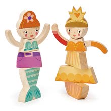 Lesene didaktične igrače - Princeske in morske deklice kocke Princesses and Mermaids Tender Leaf Toys 15 delov v platneni vrečki_1
