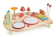 Dřevěné didaktické hračky - Dřevěný hudební stůl Musical Table Tender Leaf Toys s bubny xylofonem píšťalkou_2