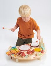 Dřevěné didaktické hračky - Dřevěný hudební stůl Musical Table Tender Leaf Toys s bubny xylofonem píšťalkou_7