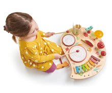 Dřevěné didaktické hračky - Dřevěný hudební stůl Musical Table Tender Leaf Toys s bubny xylofonem píšťalkou_3