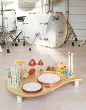 Dřevěné didaktické hračky - Dřevěný hudební stůl Musical Table Tender Leaf Toys s bubny xylofonem píšťalkou_8
