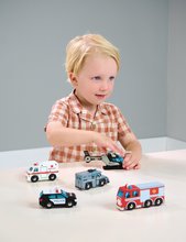 Drevené autá - Drevené záchranárske vozidlá Emergency Vehicles Tender Leaf Toys 5 druhov autíčok_3