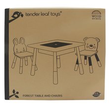 Mobili in legno per bambini - Mobili in legno per bambini  Forest table and Chairs Tender Leaf Toys tavolo con spazio deposito e due sedie orso e lepre_6