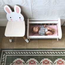 Detský drevený nábytok - Drevená stolička zajac Forest Rabbit Chair Tender Leaf Toys pre deti od 3 rokov_1