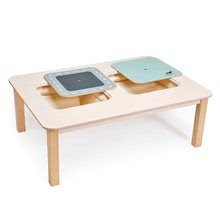 Dětský dřevěný nábytek - Dřevěný stůl obdélníkový na hraní Play Table Tender Leaf Toys s úložným prostorem s ptáčkem_0