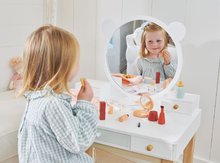 Dřevěné hry na povolání - Dřevěný kosmetický stolek s židlí Forest Dressing Table Tender Leaf Toys zrcadlo a 5 šuplíků_3