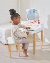 Dřevěné hry na povolání - Dřevěný kosmetický stolek s židlí Forest Dressing Table Tender Leaf Toys zrcadlo a 5 šuplíků_2