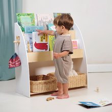 Detský drevený nábytok - Drevená knižnica s vešiakom Forest Book Case Tender Leaf Toys s troma poličkami_0