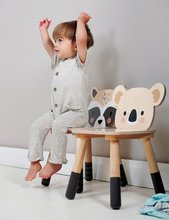 Detský drevený nábytok -  NA PREKLAD - Silla de madera Forest Racoon Chair Tender Leaf Toys de mapache para niños de 3 años_0