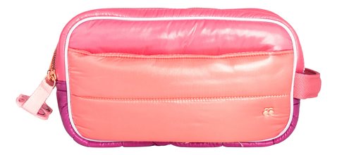 Cestovné puzdro kozmetická taštička Travel Pouch Puffer Pink Jeune Premier ergonomické luxusné prevedenie 25*12,5 cm