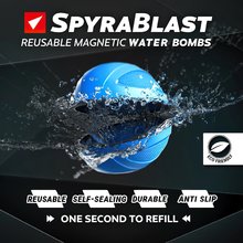 Pistolety na wodę - Wodny granat magnetyczny SpyraBlast Blue&Red Spyra antypoślizgowy zestaw 6 elementów z gumową powierzchnią, ponownie używalny, od 14 lat_0