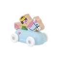 Janod Cross roads Drevené auto na tlačenie s princom modré J05923