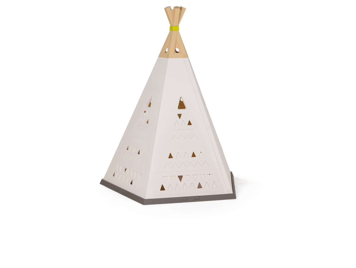 Stan prírodný Indoor&Outdoor Teepee Evolutive Smoby výškovo nastaviteľný 159-184 cm s textilným závesom UV filter od 2-8 rokov