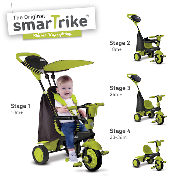 Smartrike spark black green touch steering