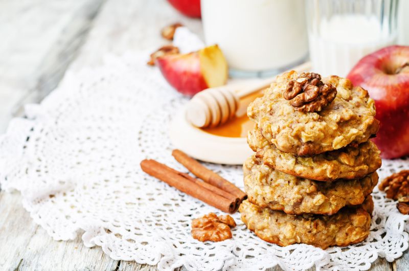 Almás-zabpelyhes cookies