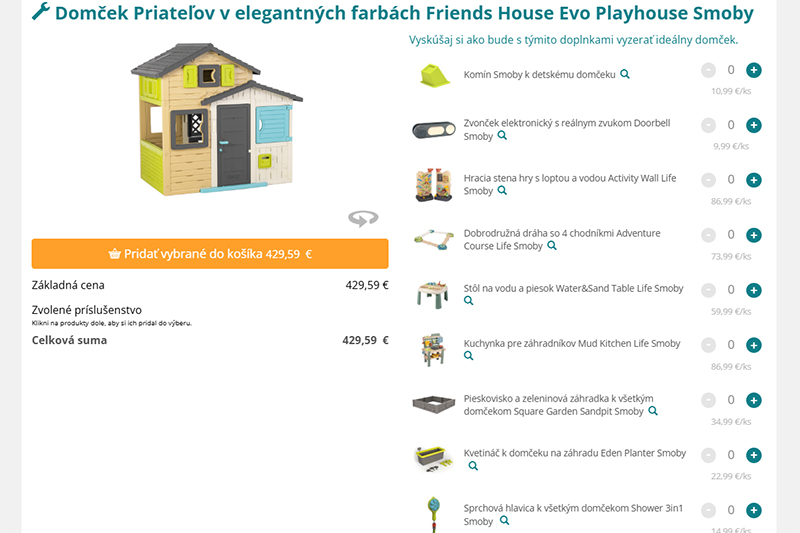 Domček Smoby konfigurátor
