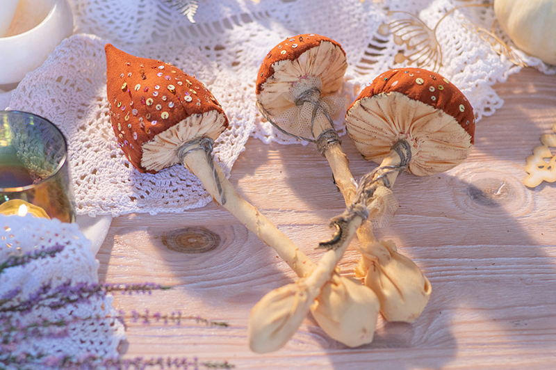 Jesenné dekorácie muchotrávky
