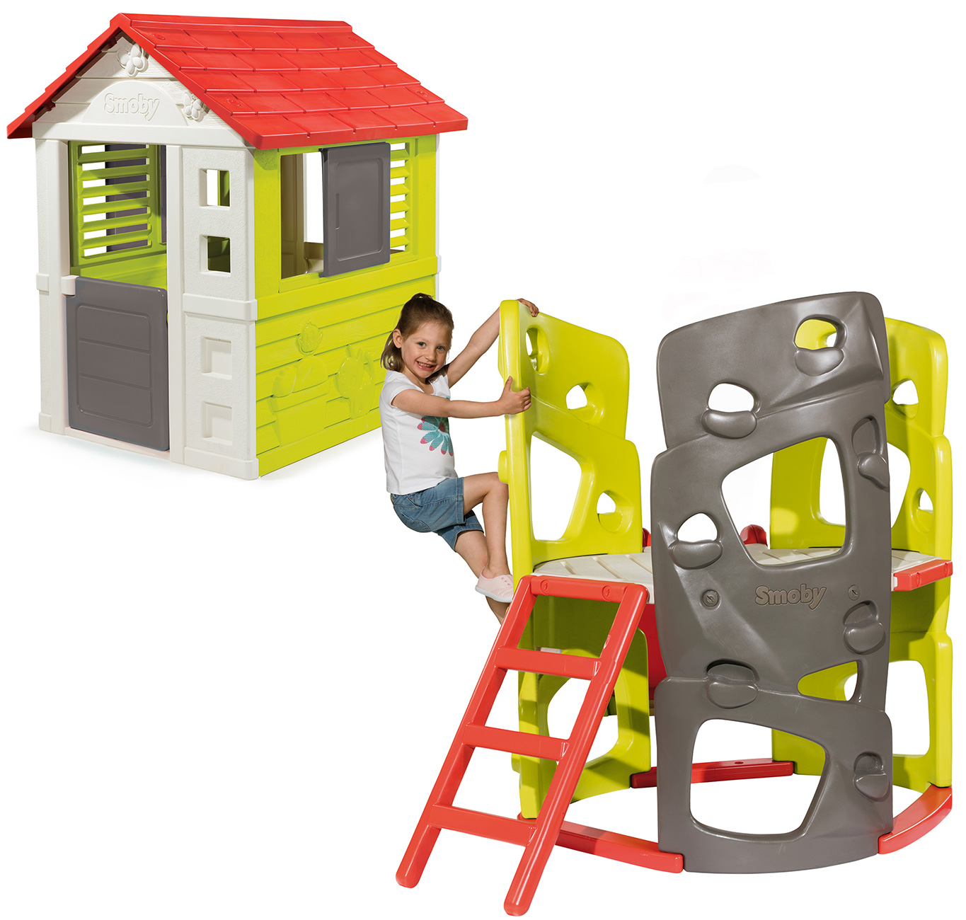 Playhouses with multiactivity center