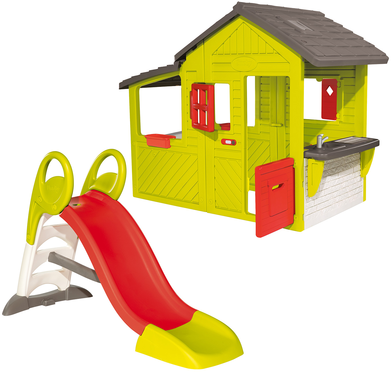Playhouses with slide