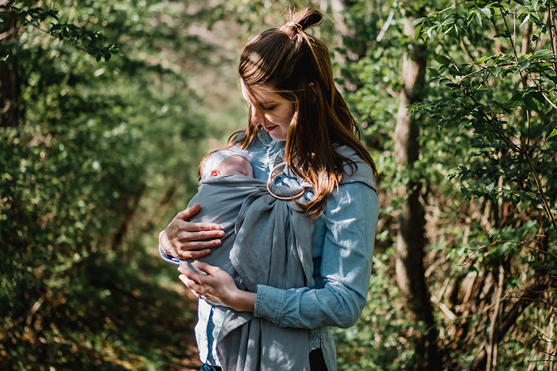 Nosenie bábätka šatka ring sling