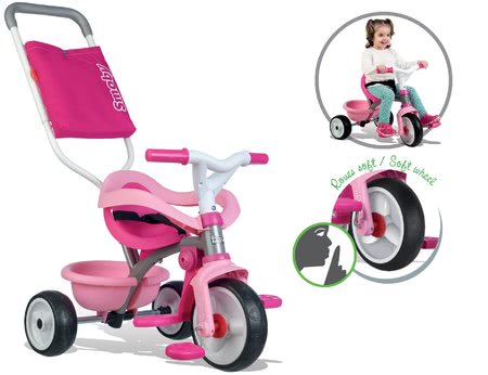 Triciclete de la 10 luni - Tricicletă Be Move Confort Rose Smoby - 1