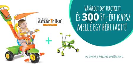 A két smarTrike tricikli közül az egyikhez  - Springo bébitaxi 300 Ft-ért!