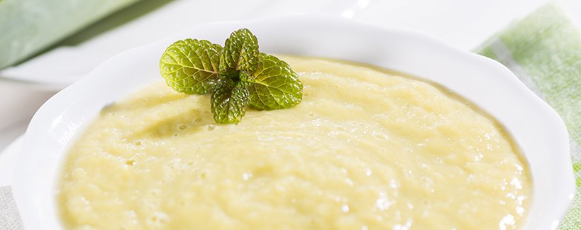 Purée de poireaux pour bébés