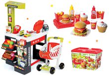 Zestawy sklepów dla dzieci - Sklep Supermarket Smoby z elektroniczną kasą i zestawem hamburgerów_16